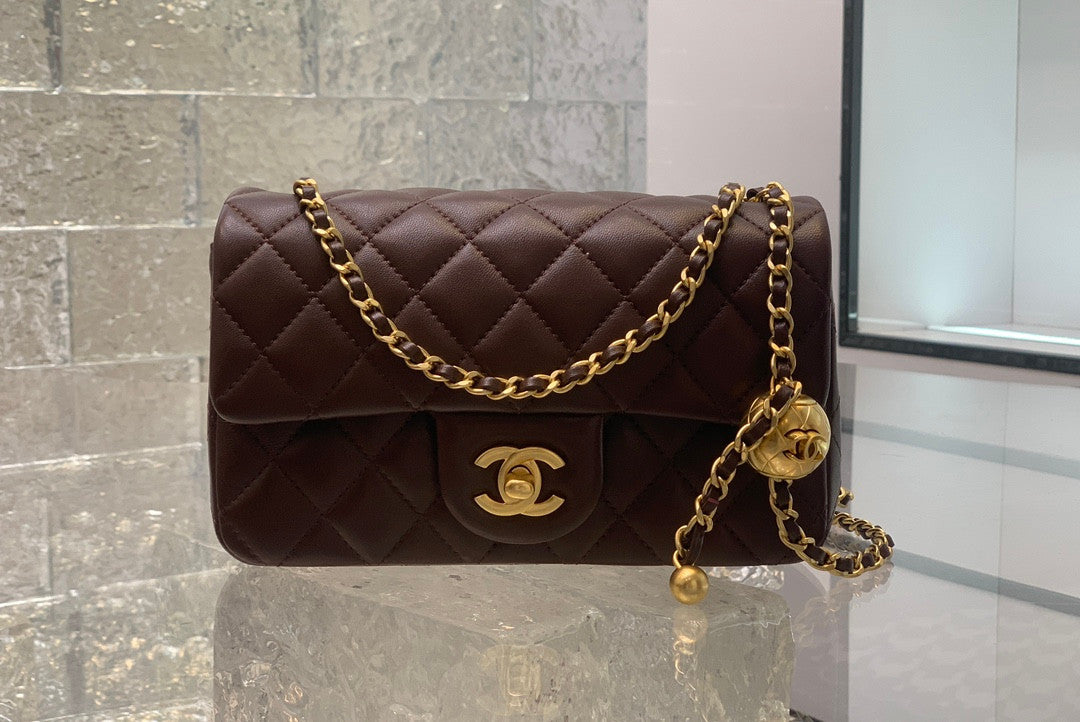 Geantă Chanel Monto în culoarea burgundă