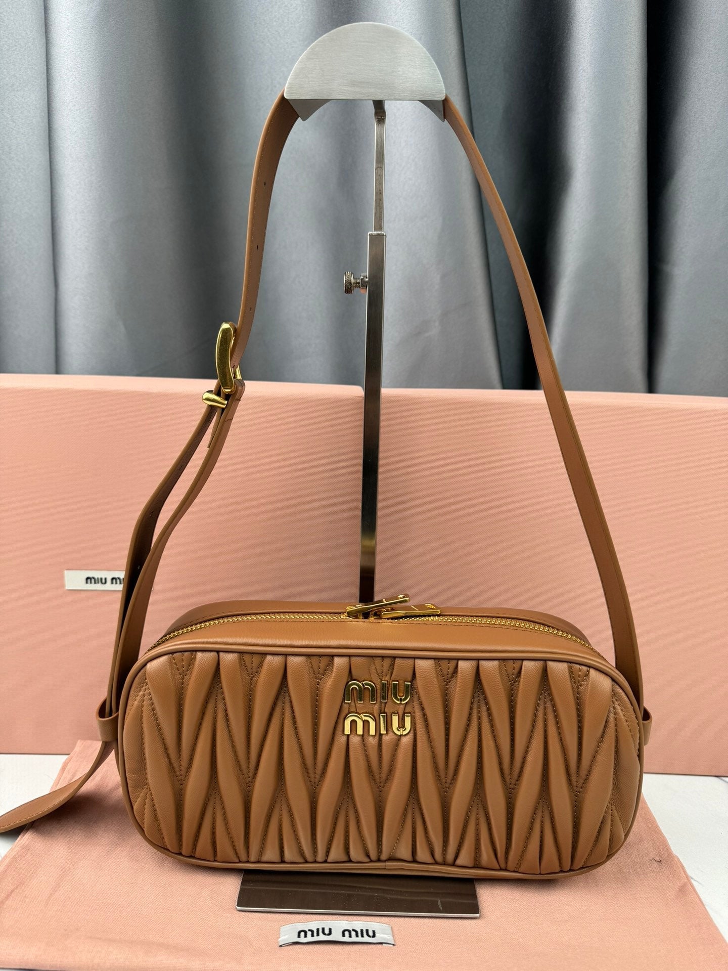 Miu Miu Matelassé Nappa Shoulder Bag