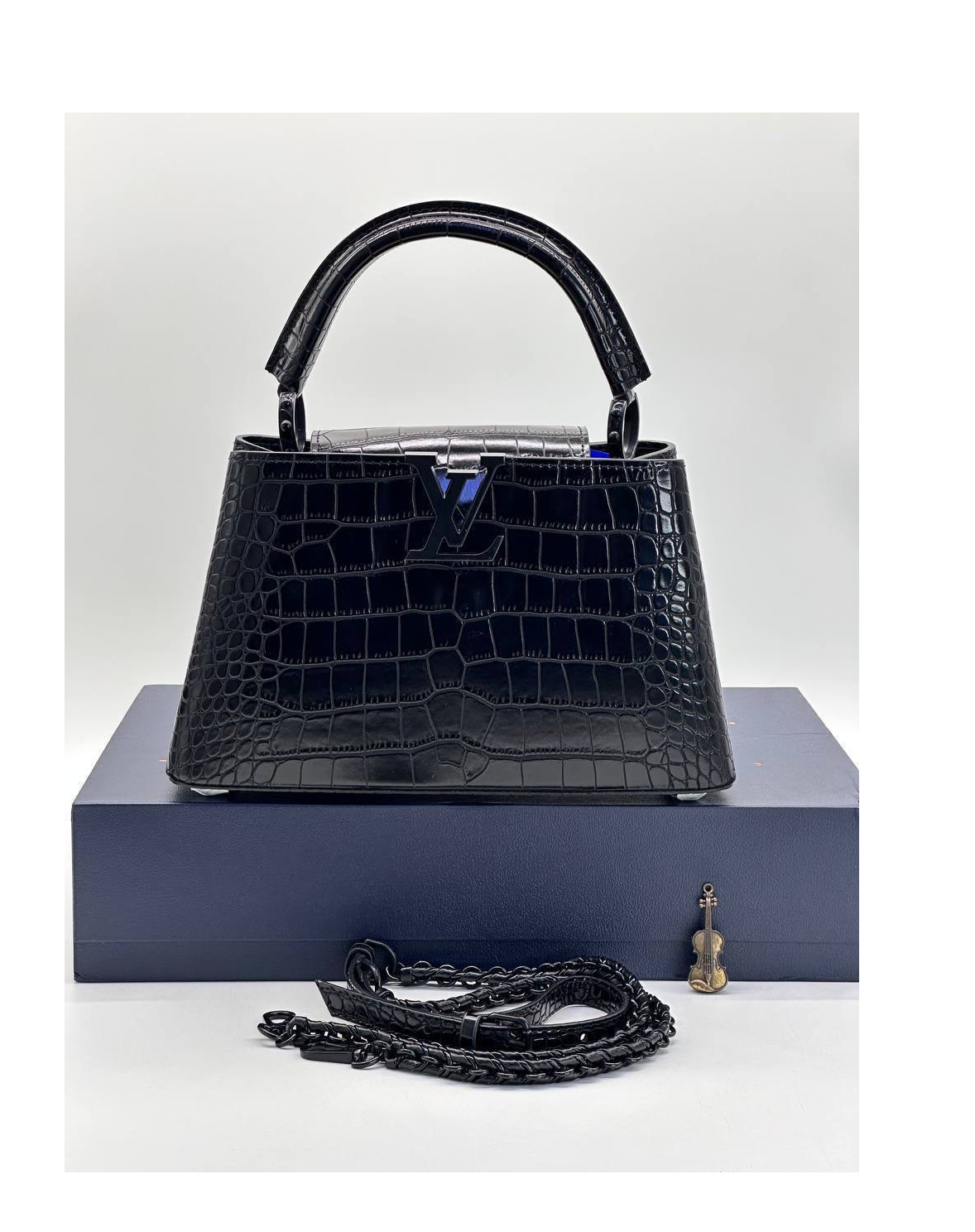 Louis Vuitton Capucines black leather crossbody bag