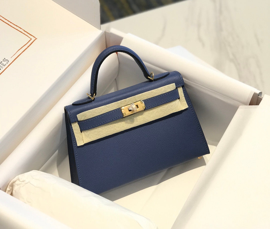 Hermes Kelly Mini In Blue