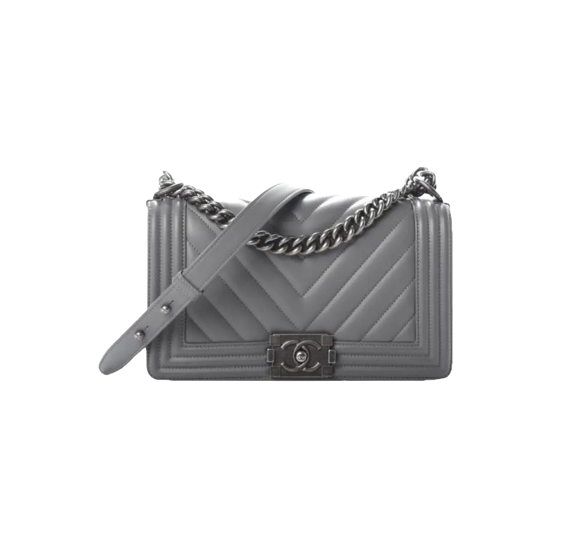 Chanel Le Boy Bag In Grey