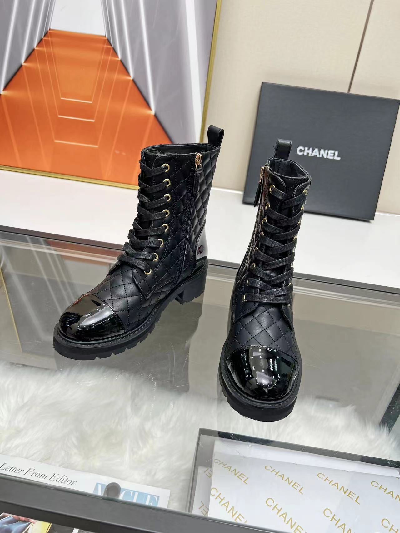 Chanel Leather Boots