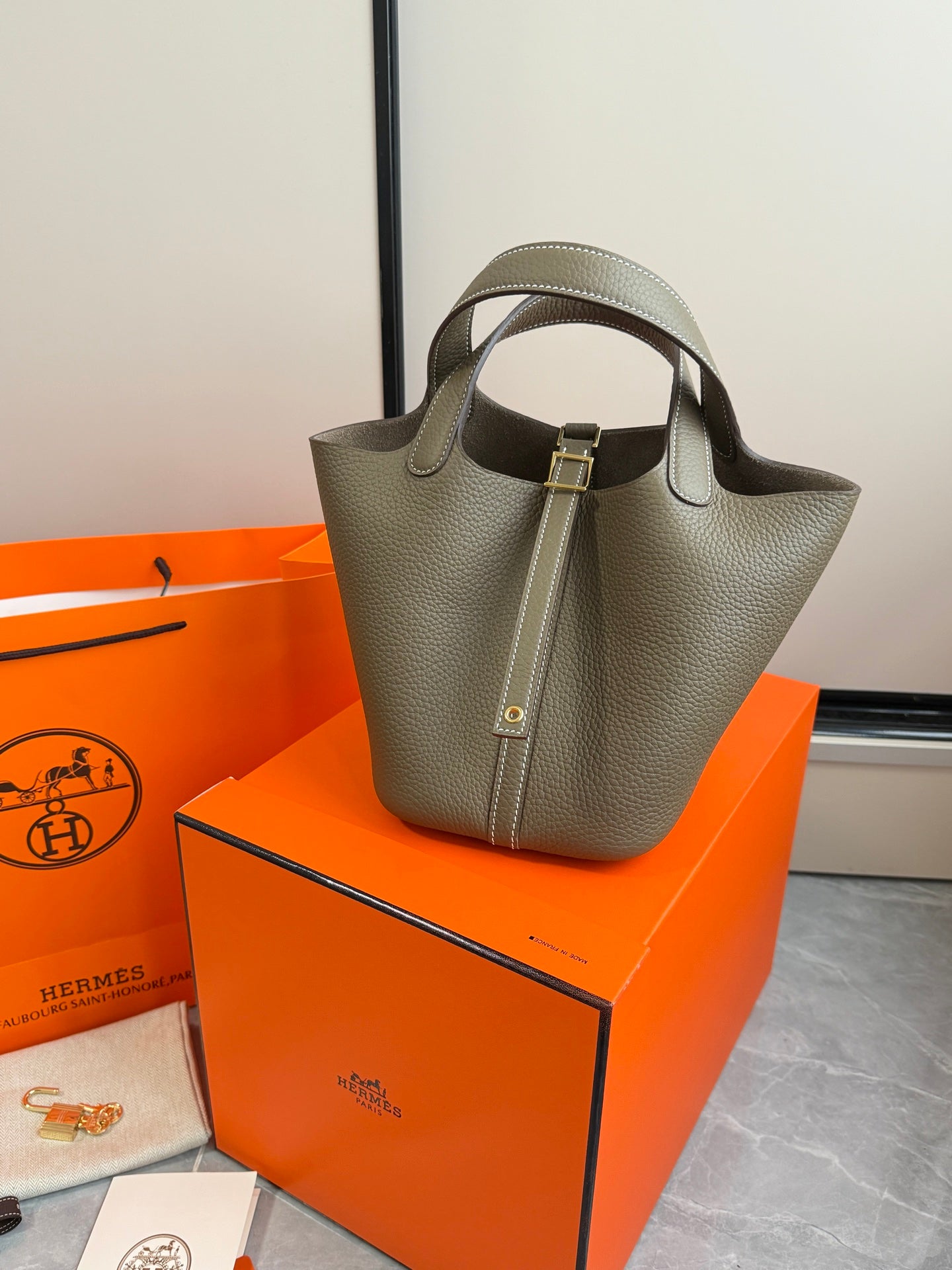 Hermes Picotin In Grey