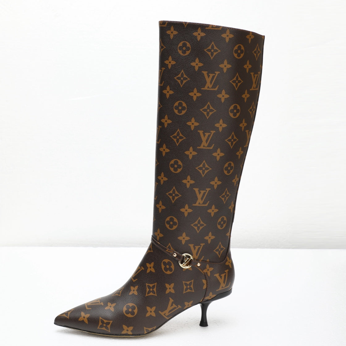 Louis Vuitton Leather Monogram Boots