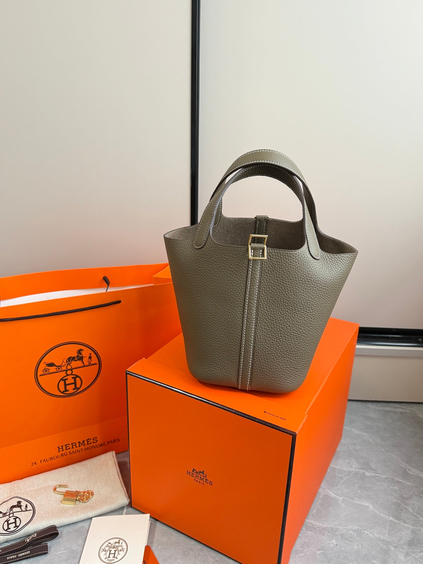 Hermes Picotin In Grey