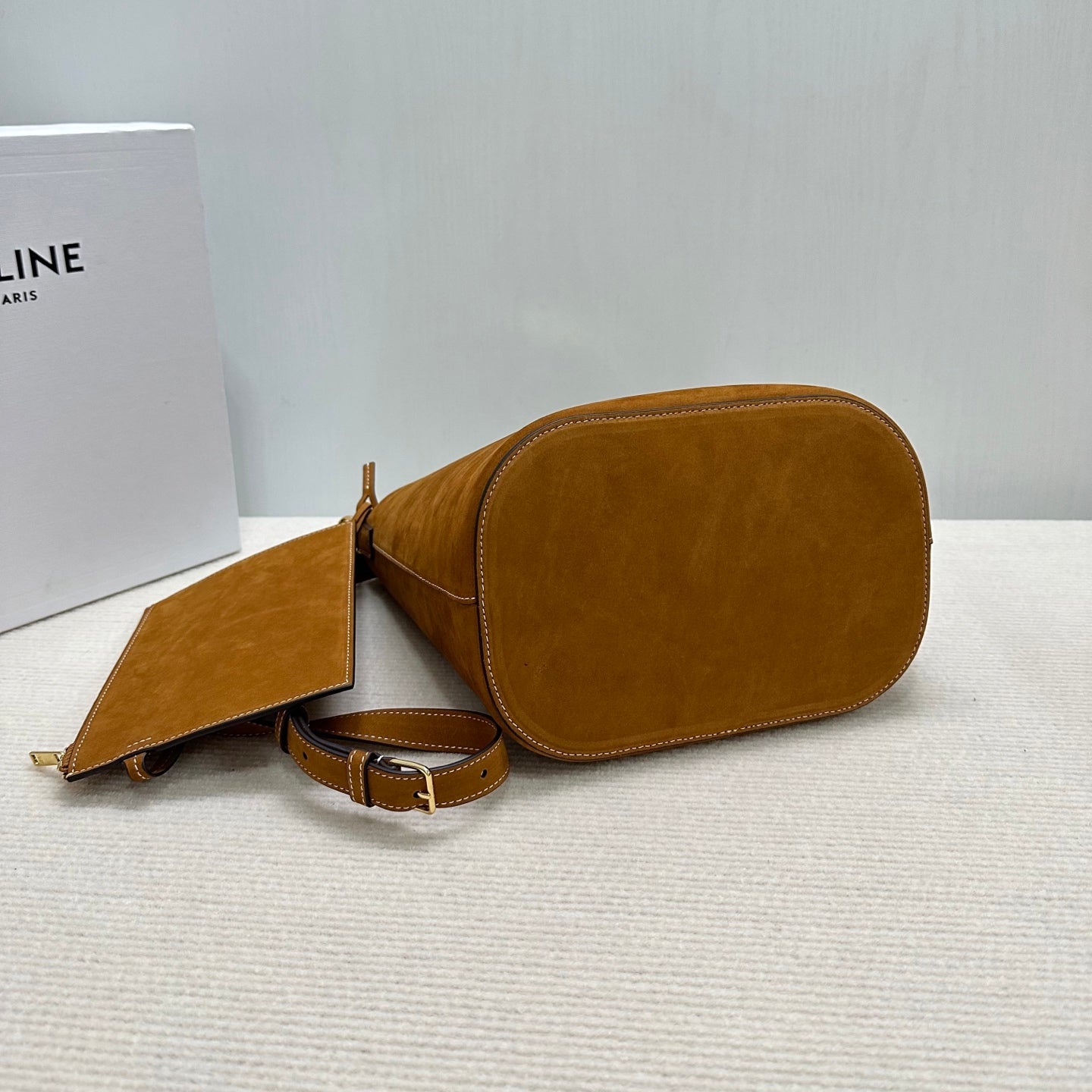 Celine Bucket Suede Bag