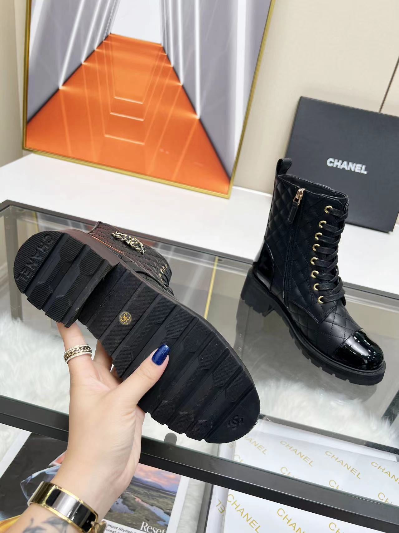 Chanel Leather Boots