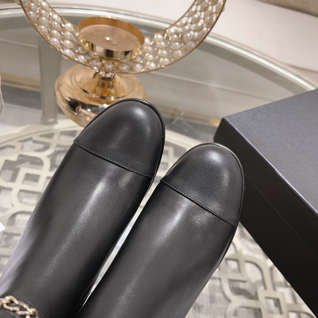 Chanel Boots Two Color Heels