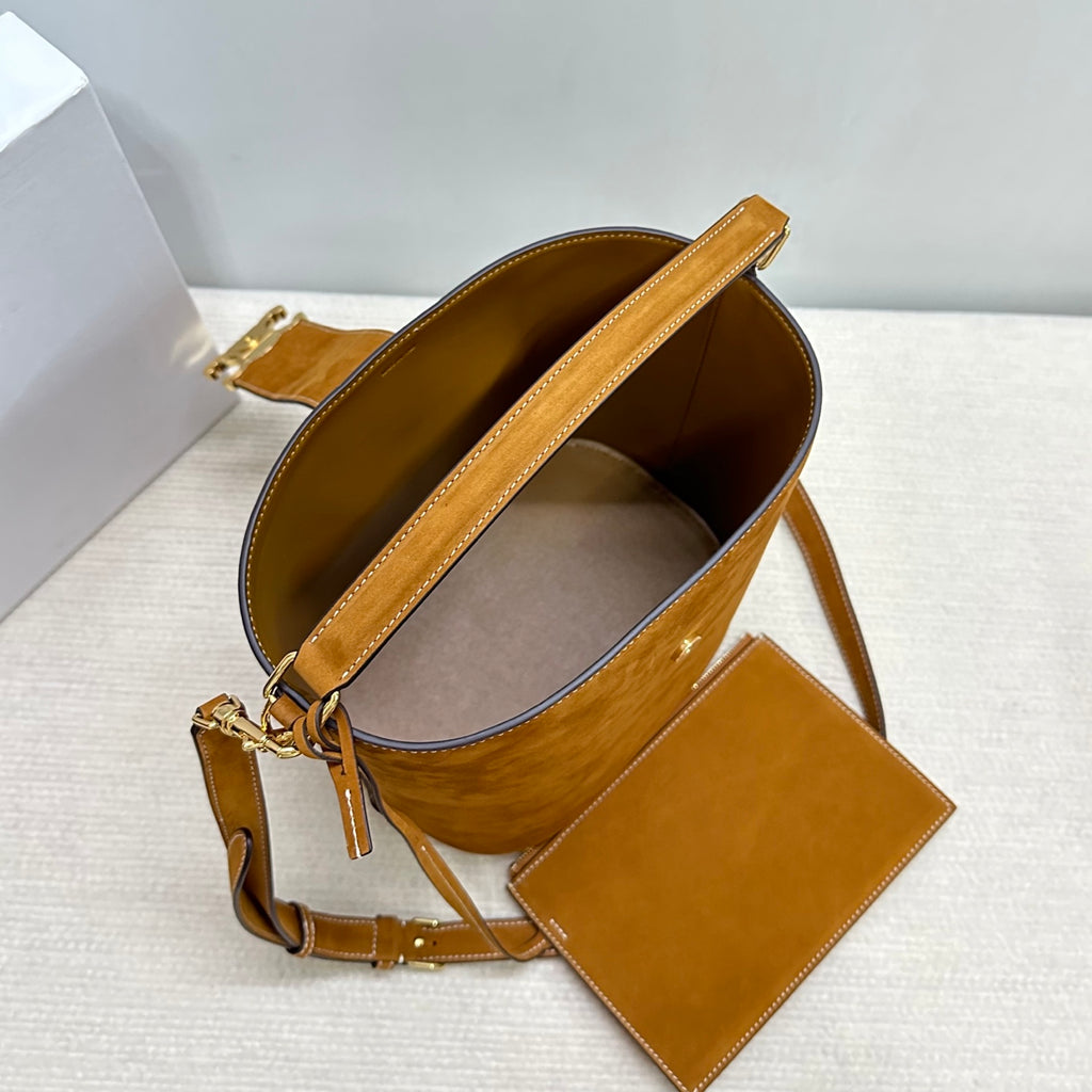 Celine Bucket Suede Bag