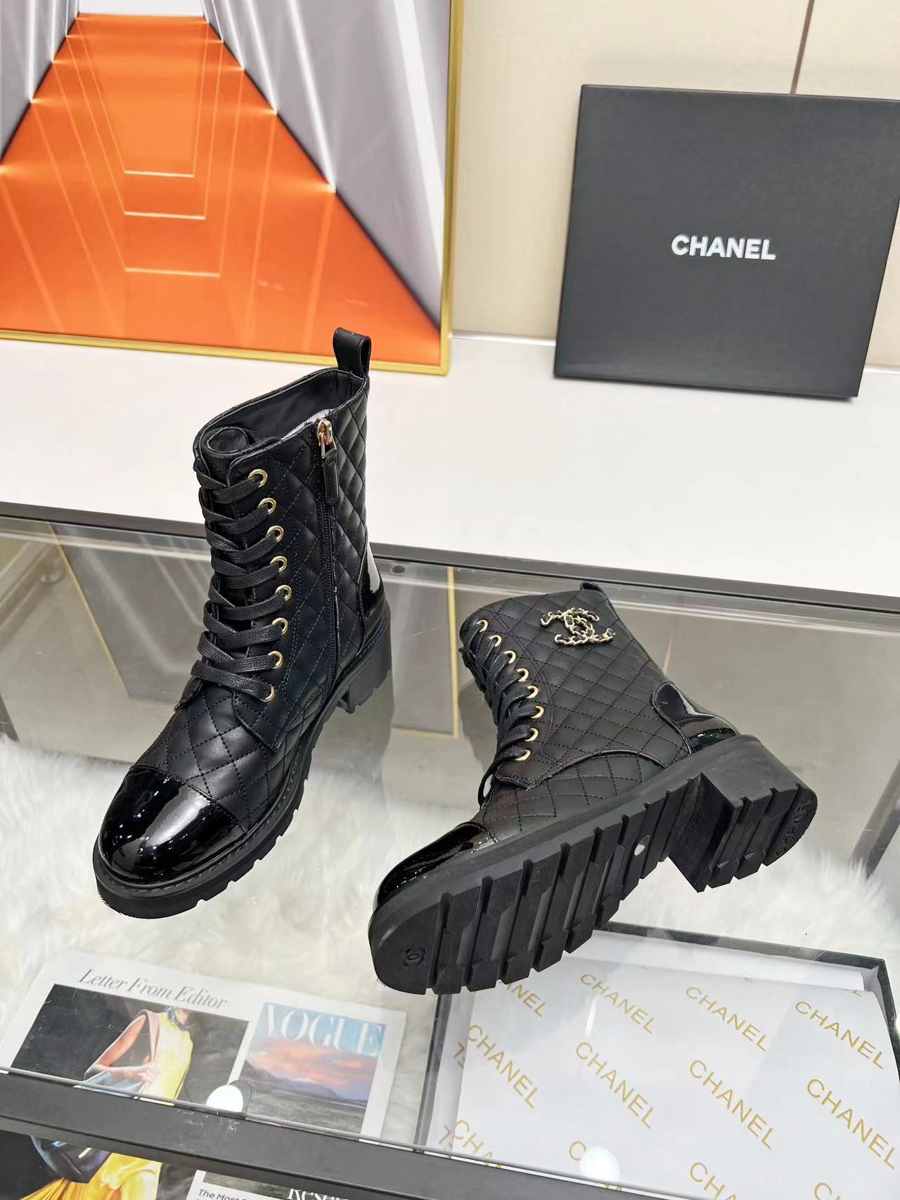 Chanel Leather Boots