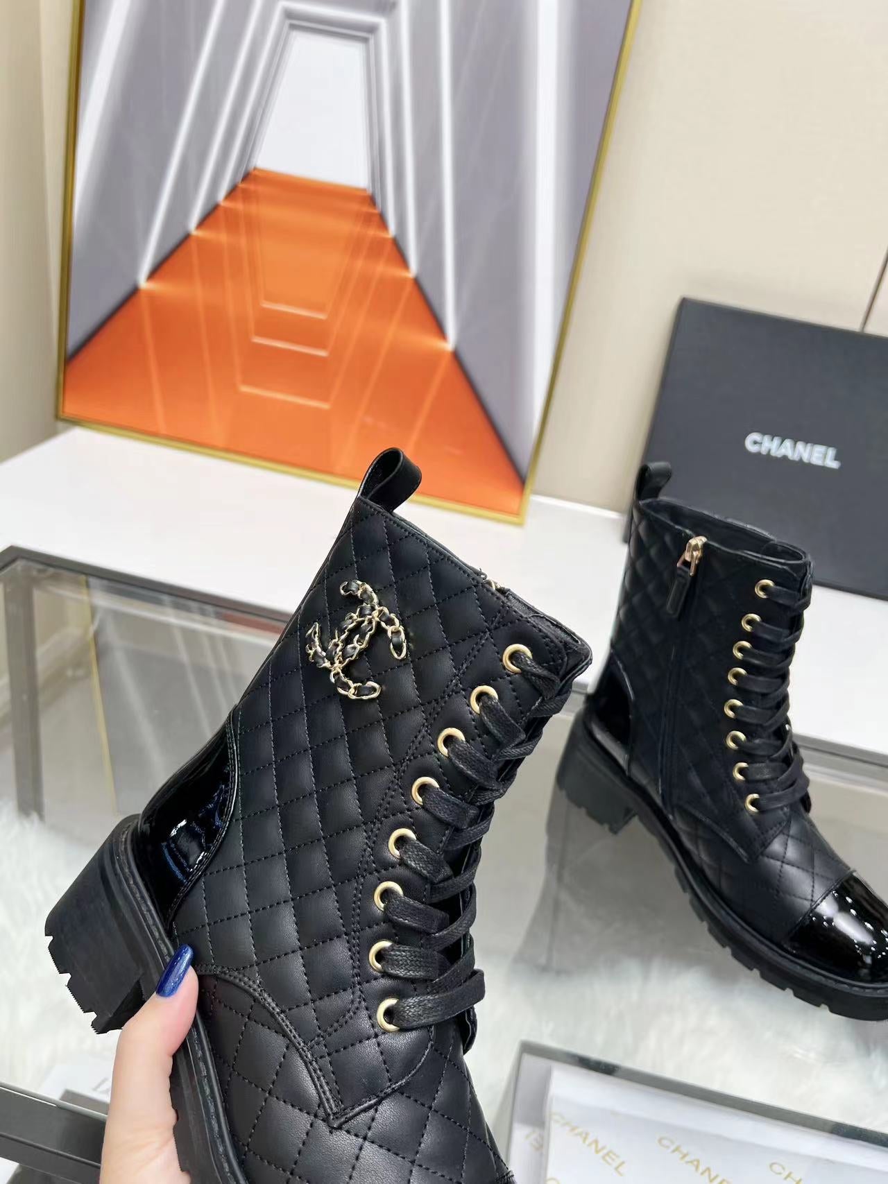 Chanel Leather Boots