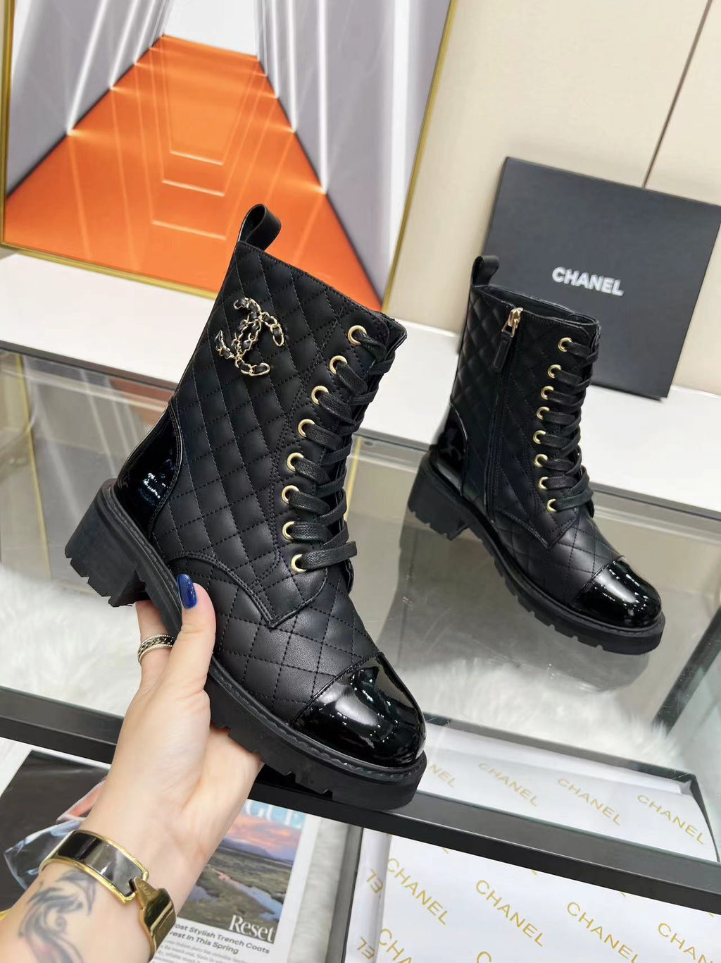 Chanel Leather Boots