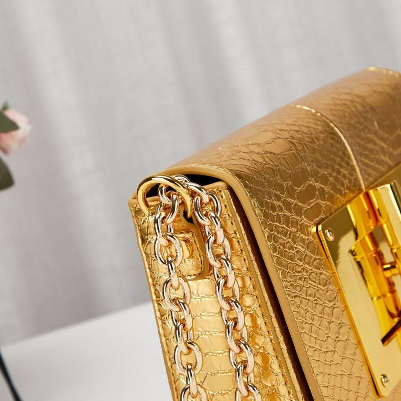 Tom Ford Metallic Gold Python Natalia Bag