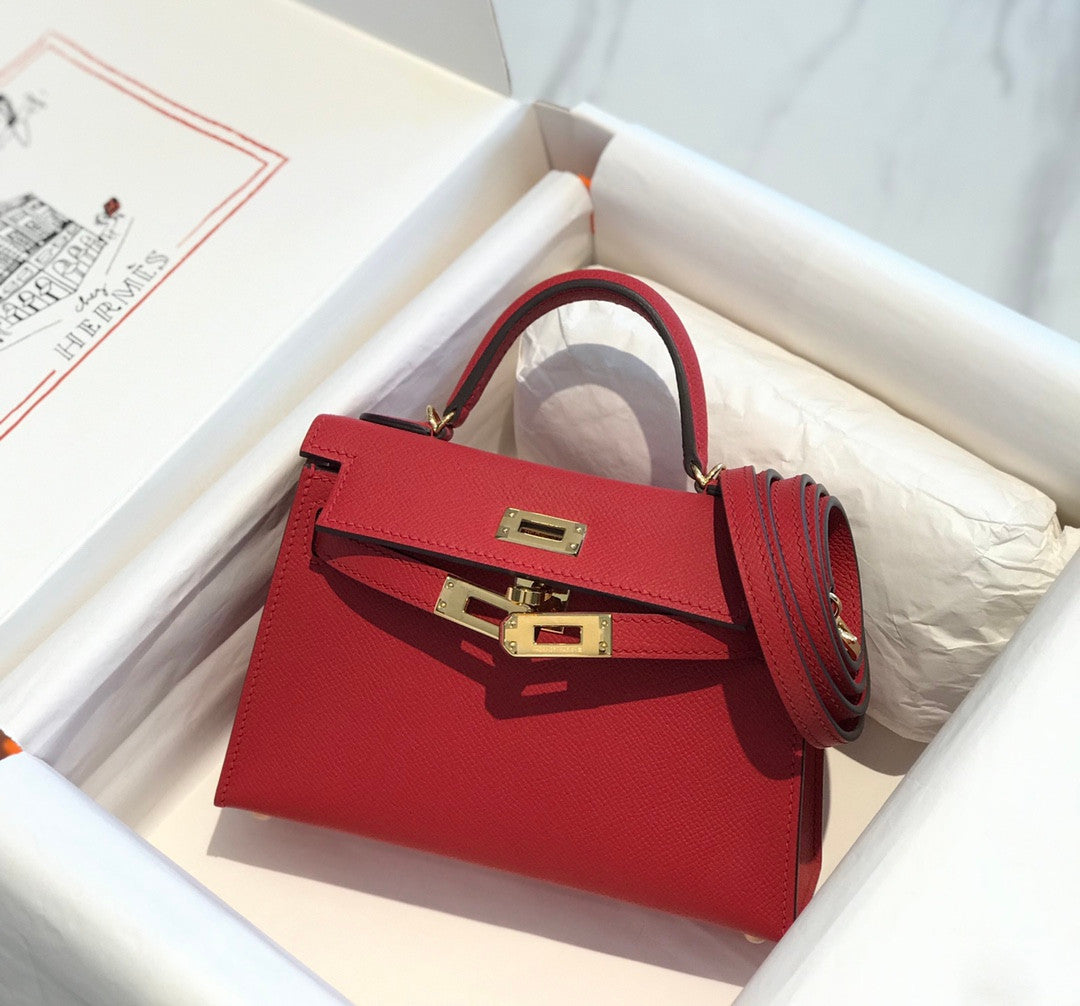 Hermes Kelly Mini In Red