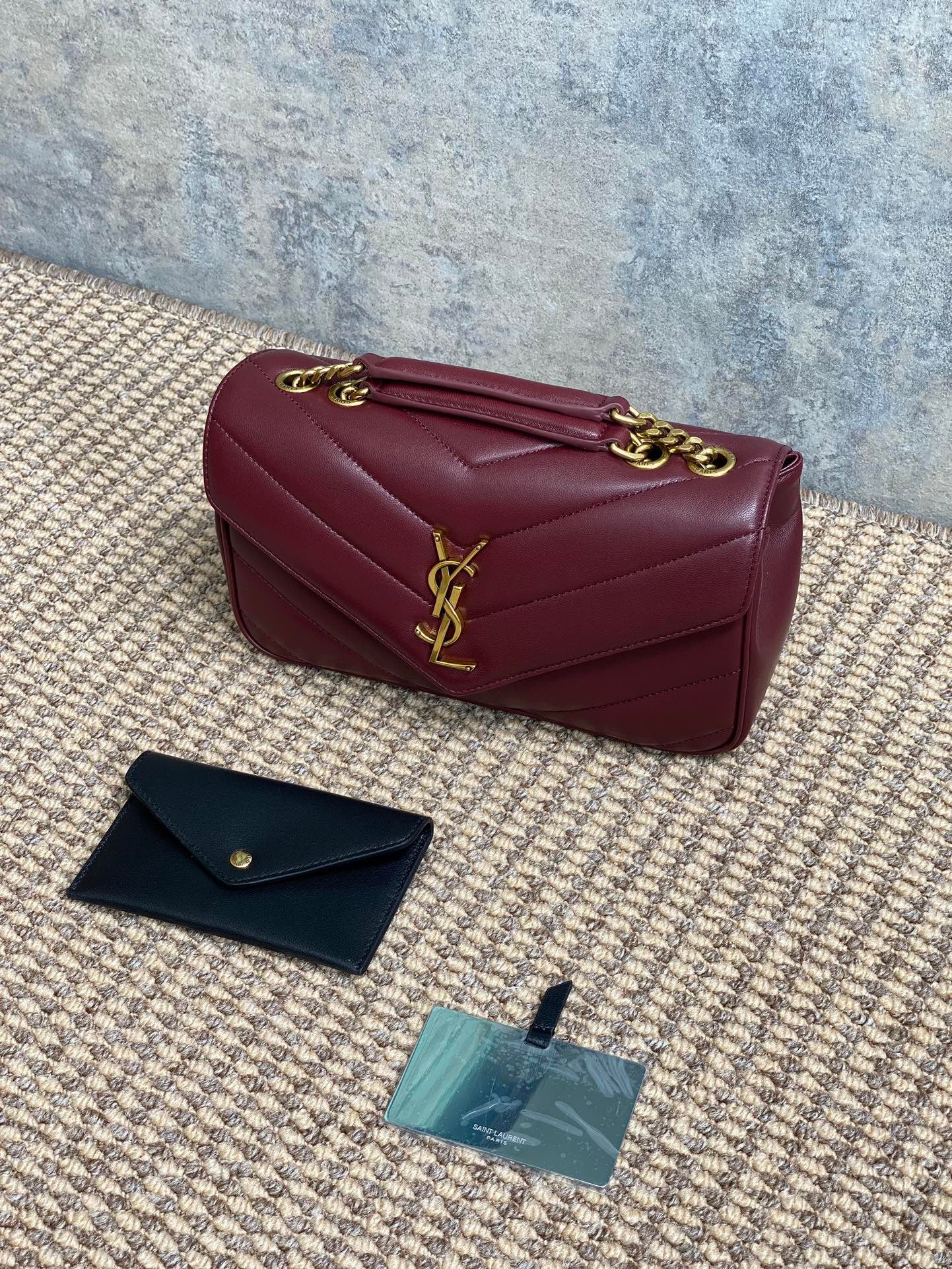 YSL Lou Lou burgundy