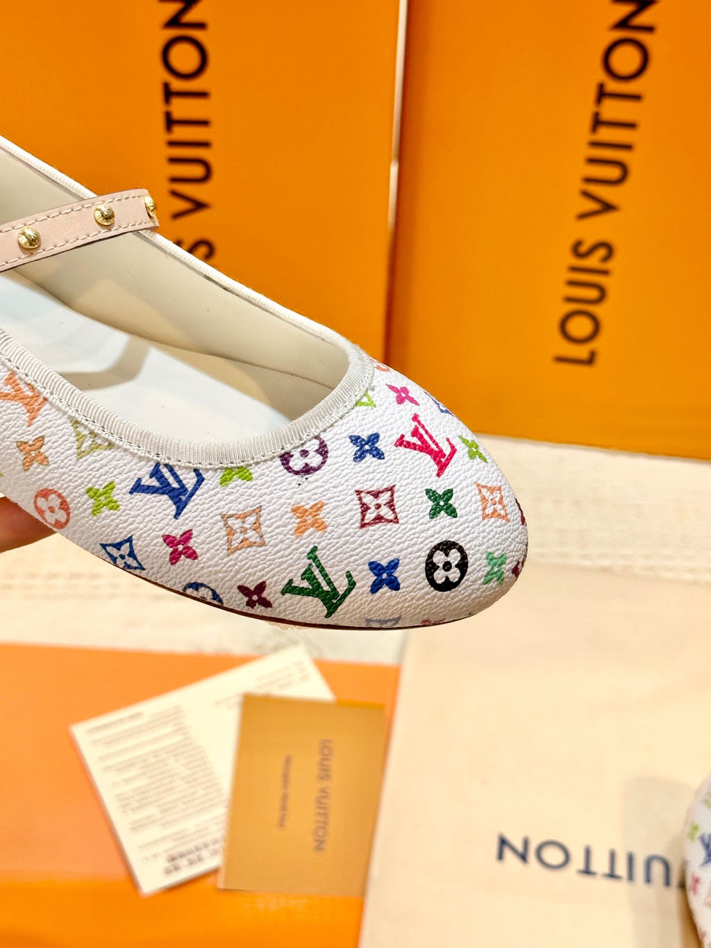 LV flat ballerina