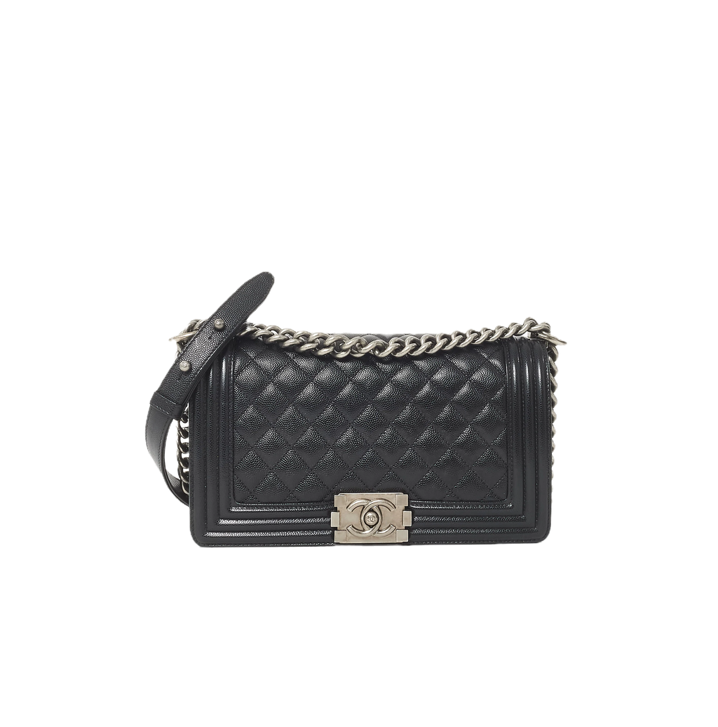 Chanel Leboy caviar leather black bag