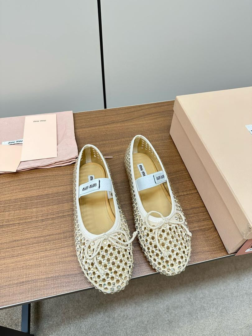 Balerini Miu Miu din cristal