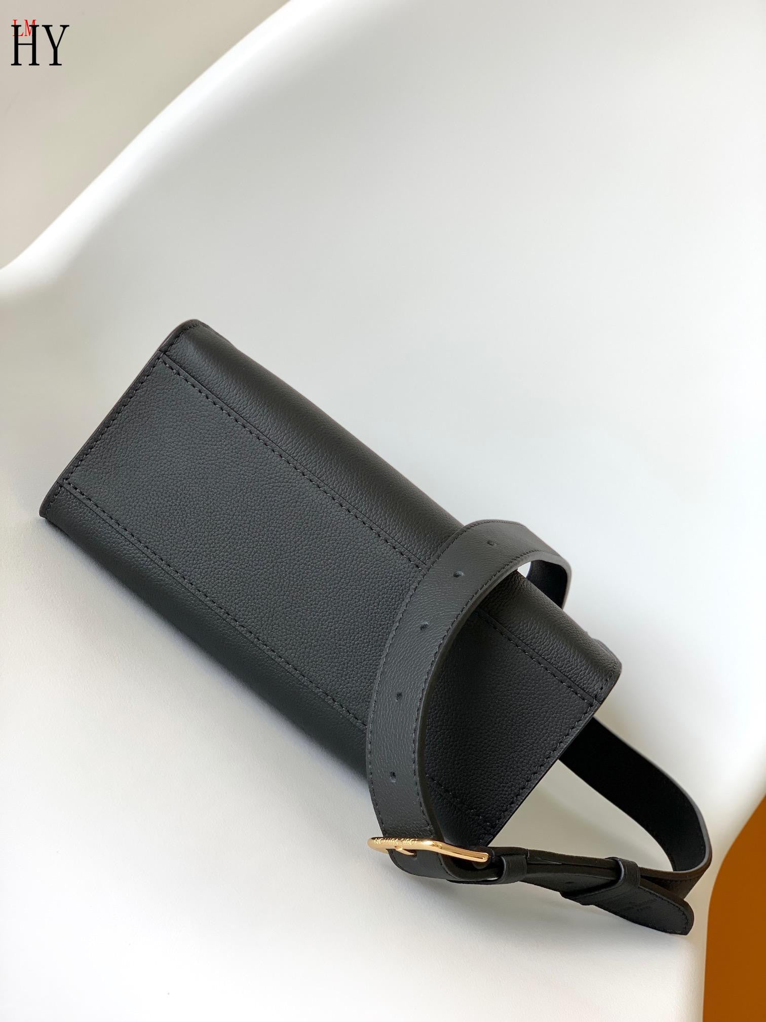 Louis Vuitton Black Leather Bag