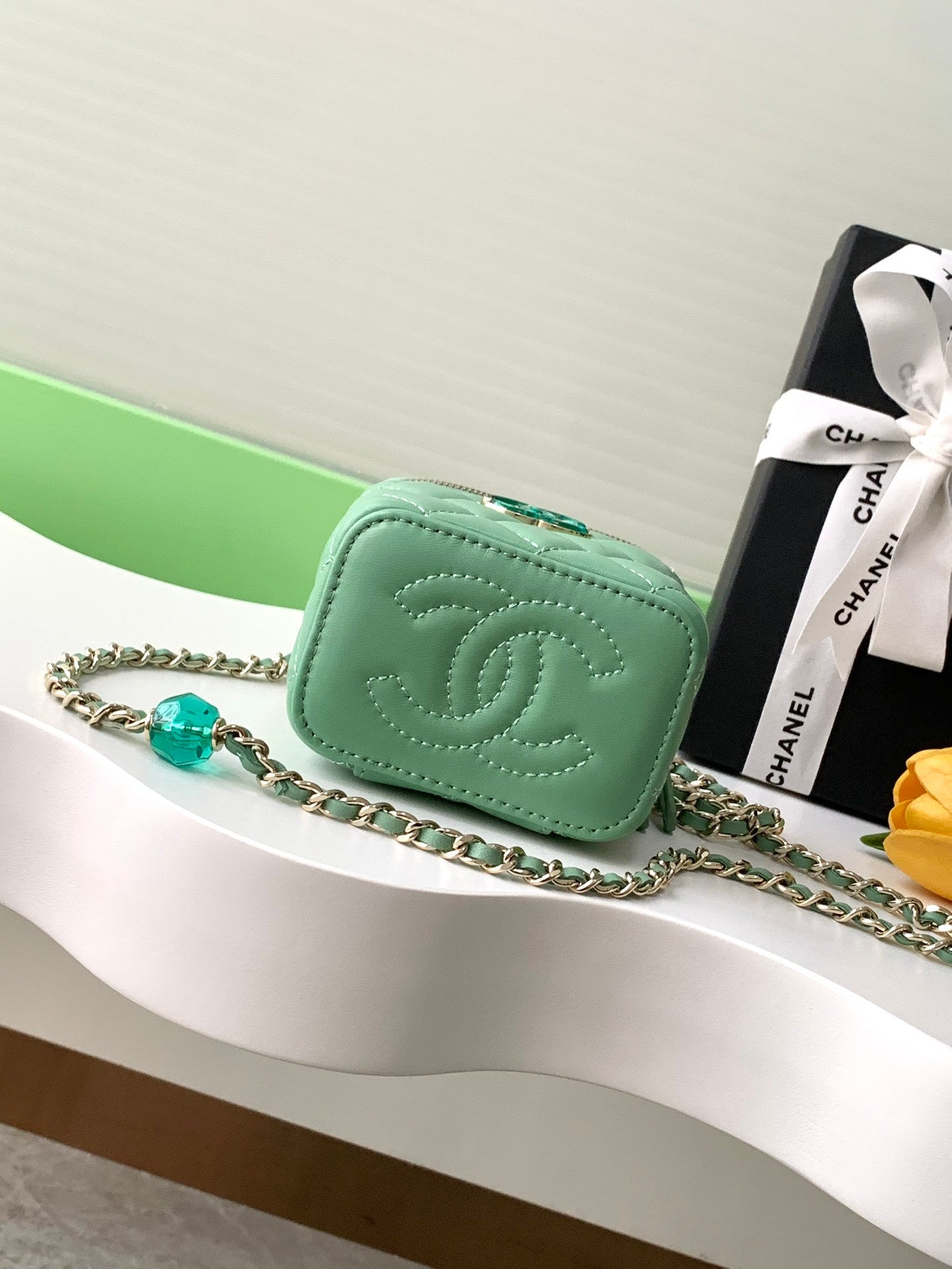 Chanel Box Mini Bag Green