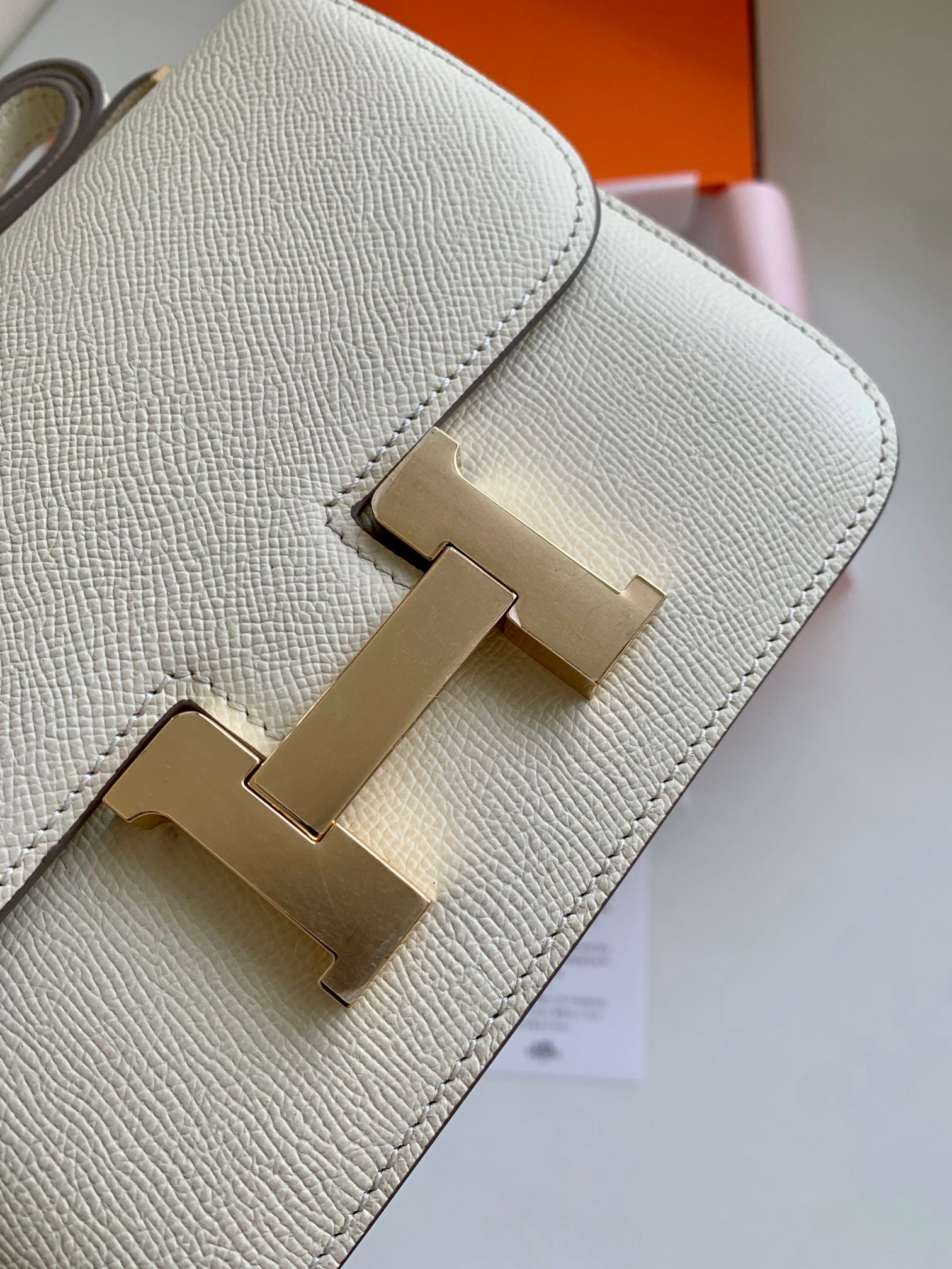 Hermes Constance bag ivory