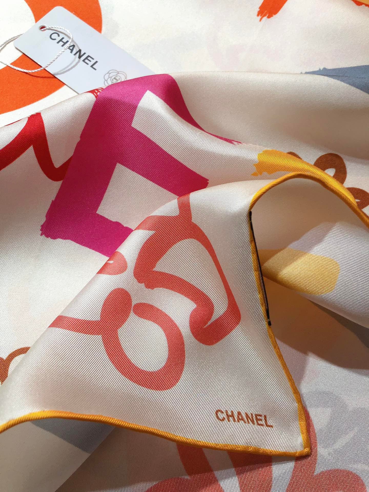 Chanel scarf silk