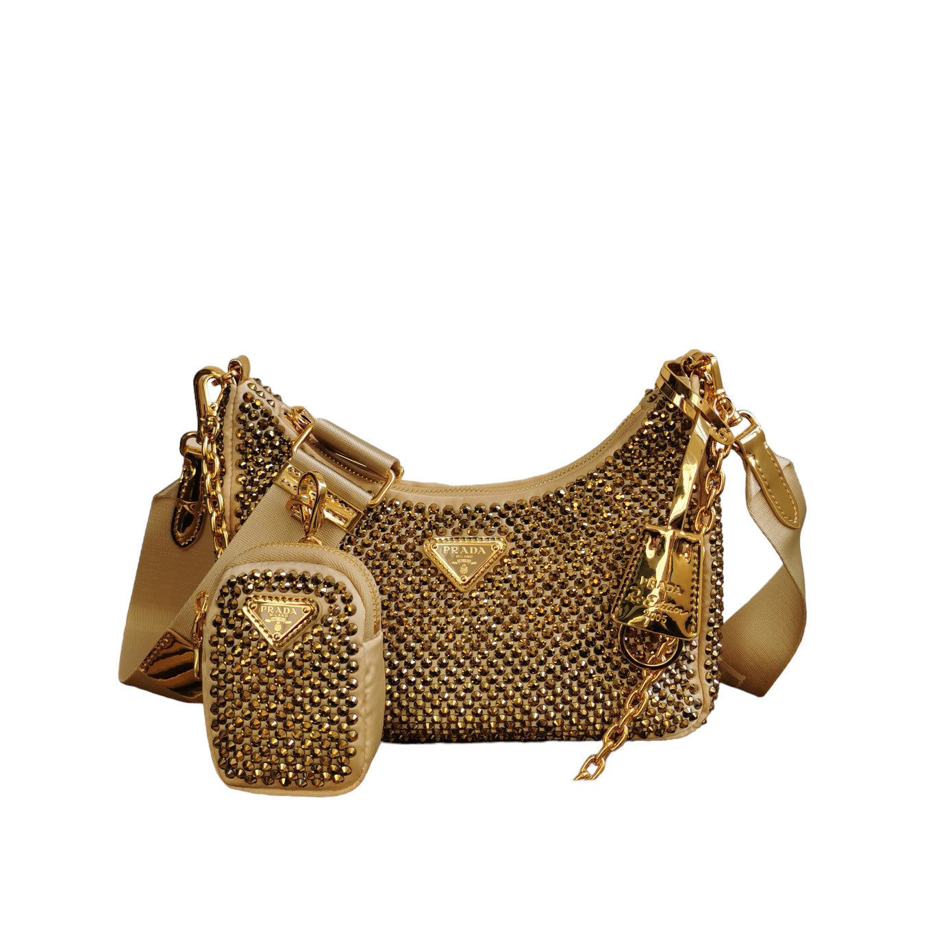 Re-Edition 2005 Shoulder Bag in Satin & Crystals