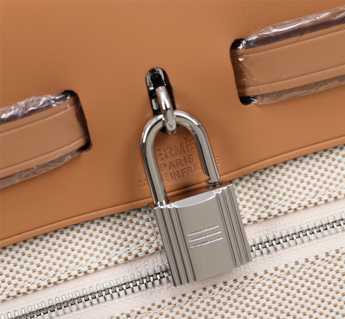 Hermes Herbag cream canvas
