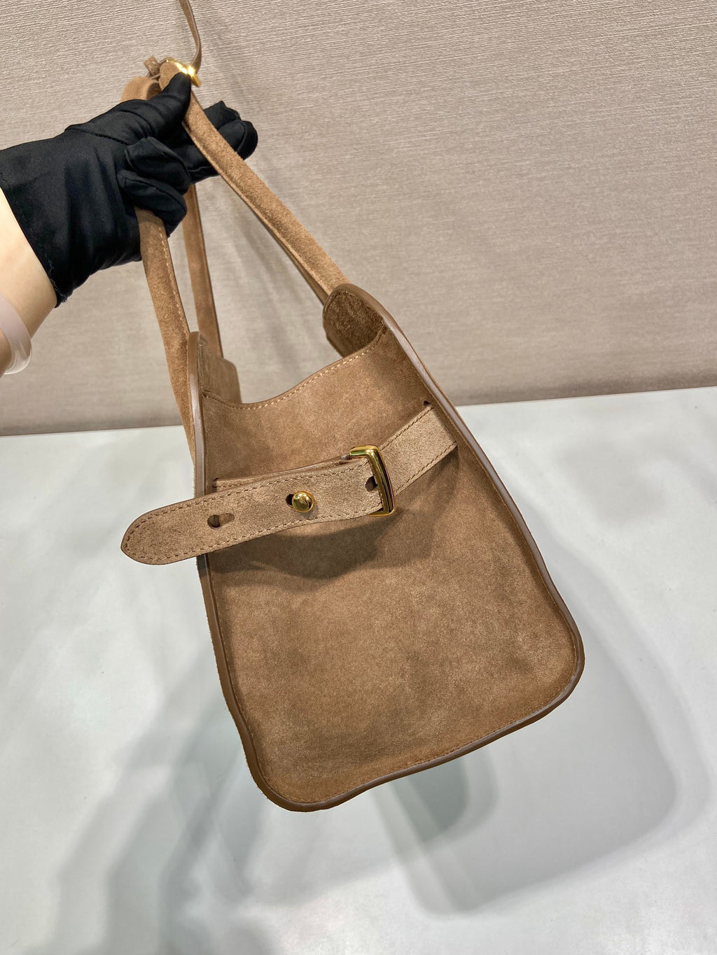 Prada Suede  Brown Bag