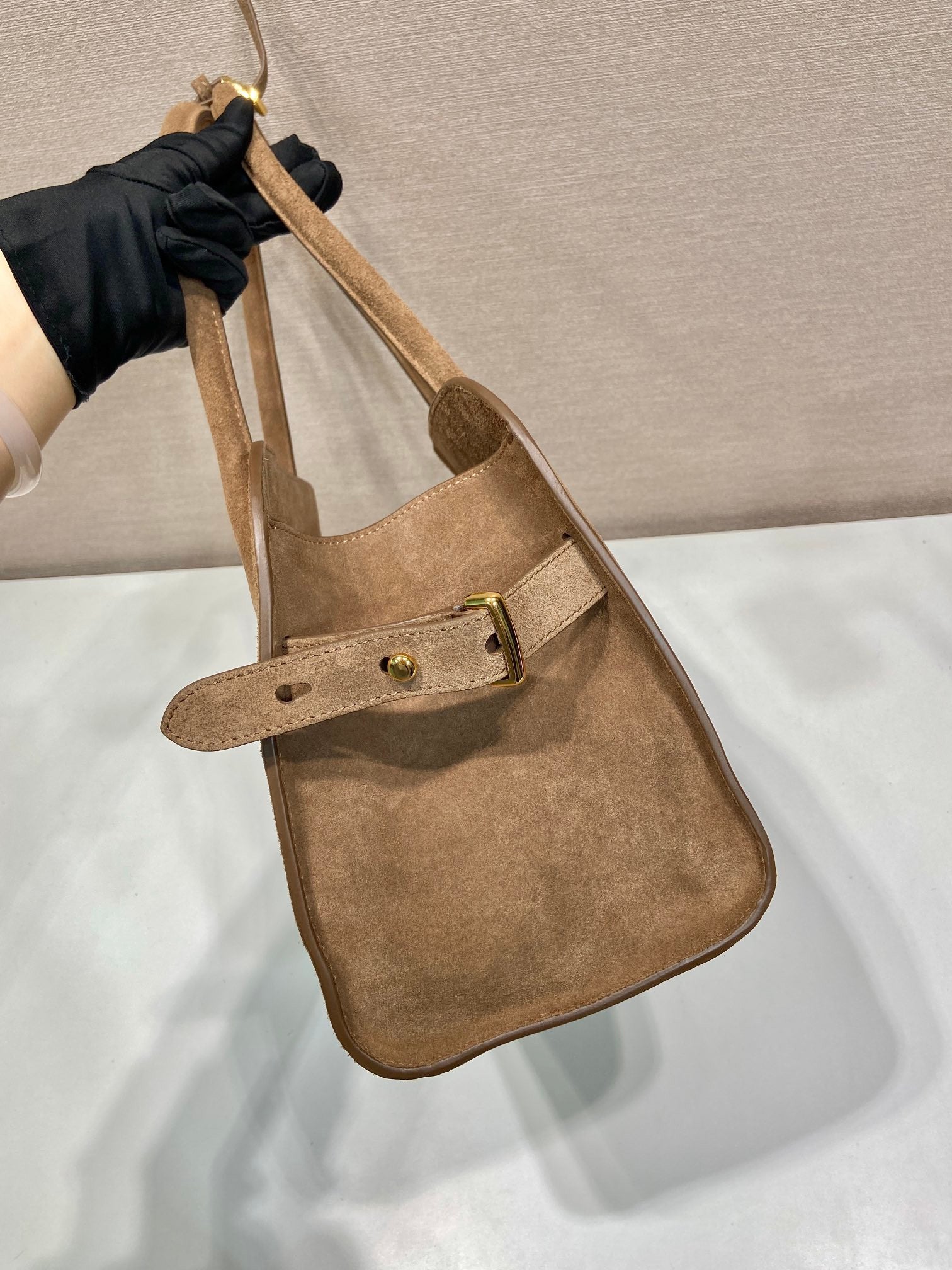 Prada Suede  Brown Bag