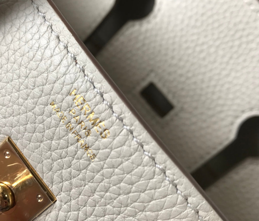 Geantă Hermes Birkin în alb