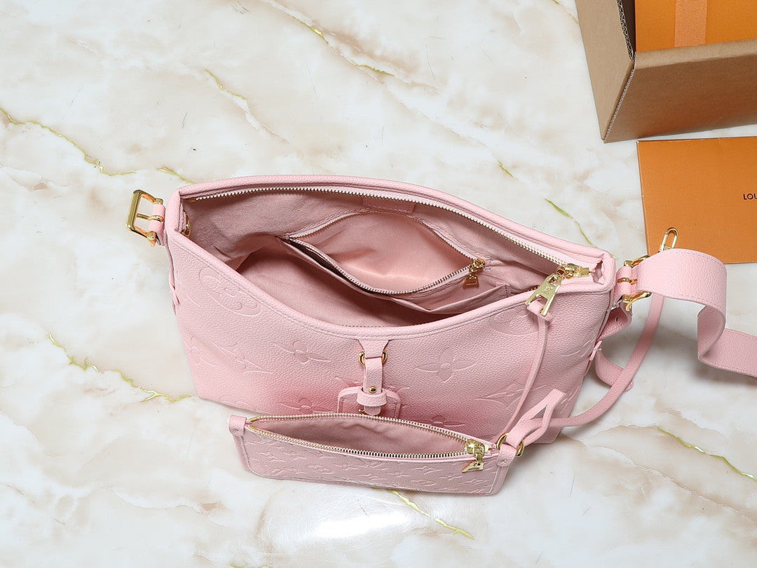 Louis Vuitton pink carry all bag