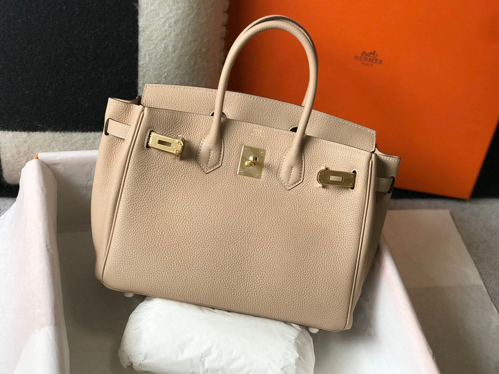 Hermes Birkin în trench Togo