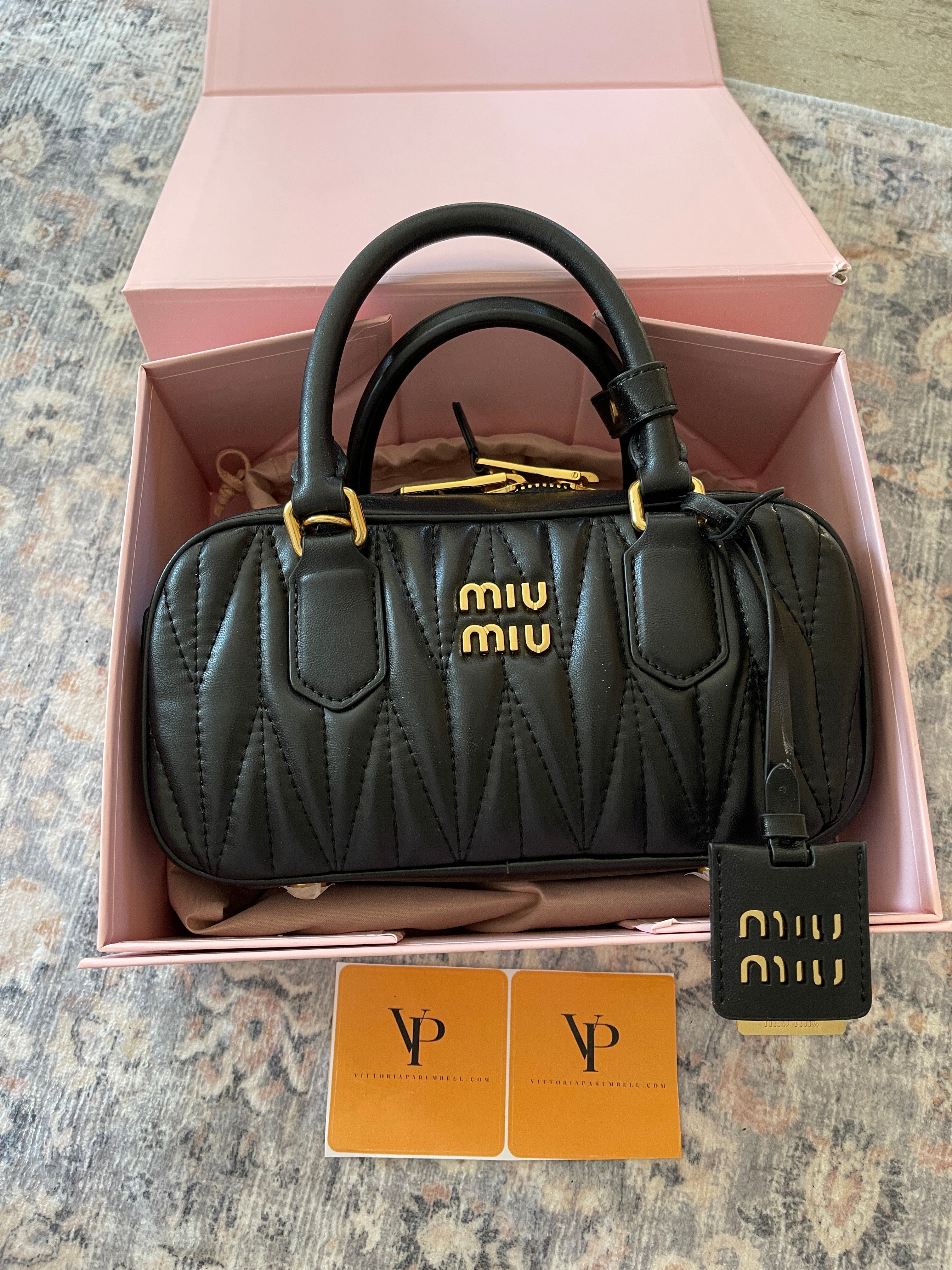 Miu Miu Matelasse black purse