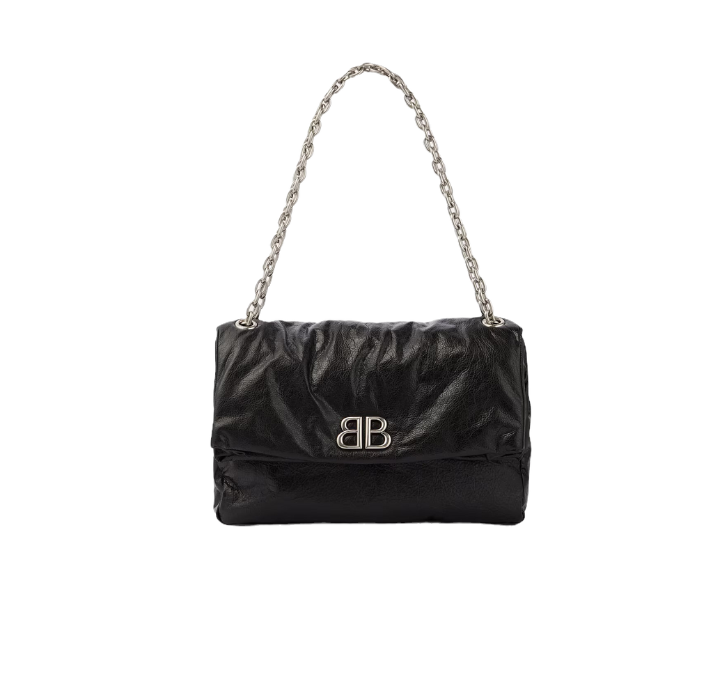 Balenciaga Monaco Leather Bag in Silver