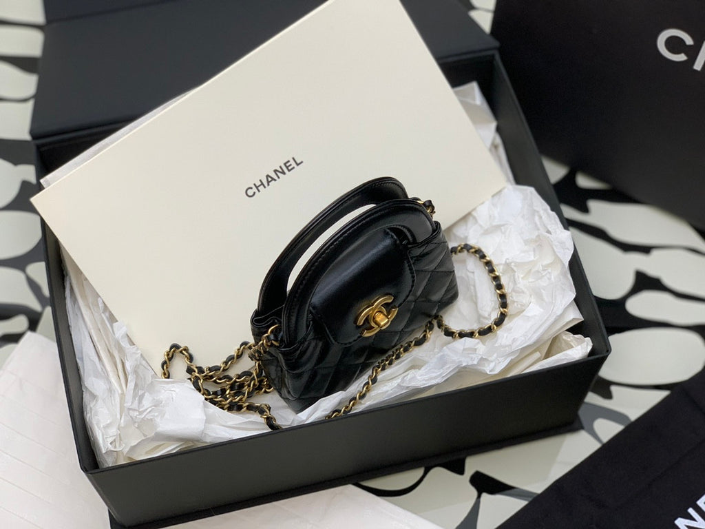 Chanel Kelly Shopping Bag Black Calfskin