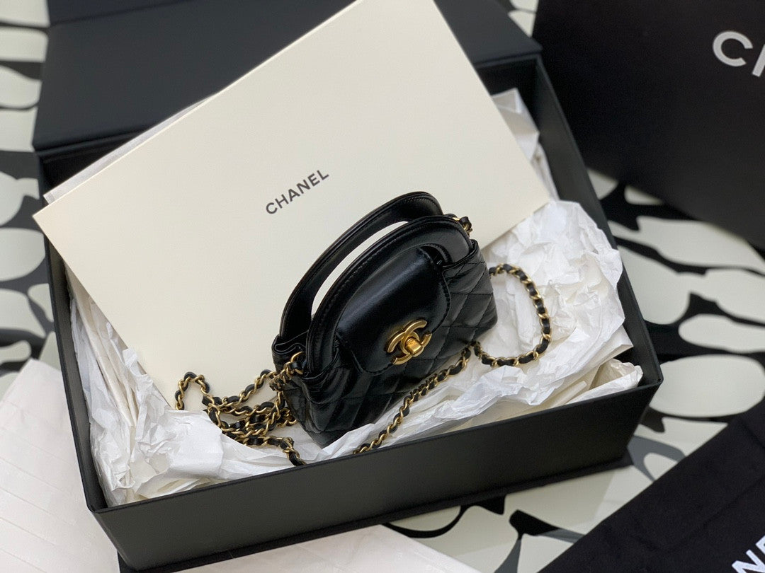 Chanel Kelly Shopping Bag Black Calfskin