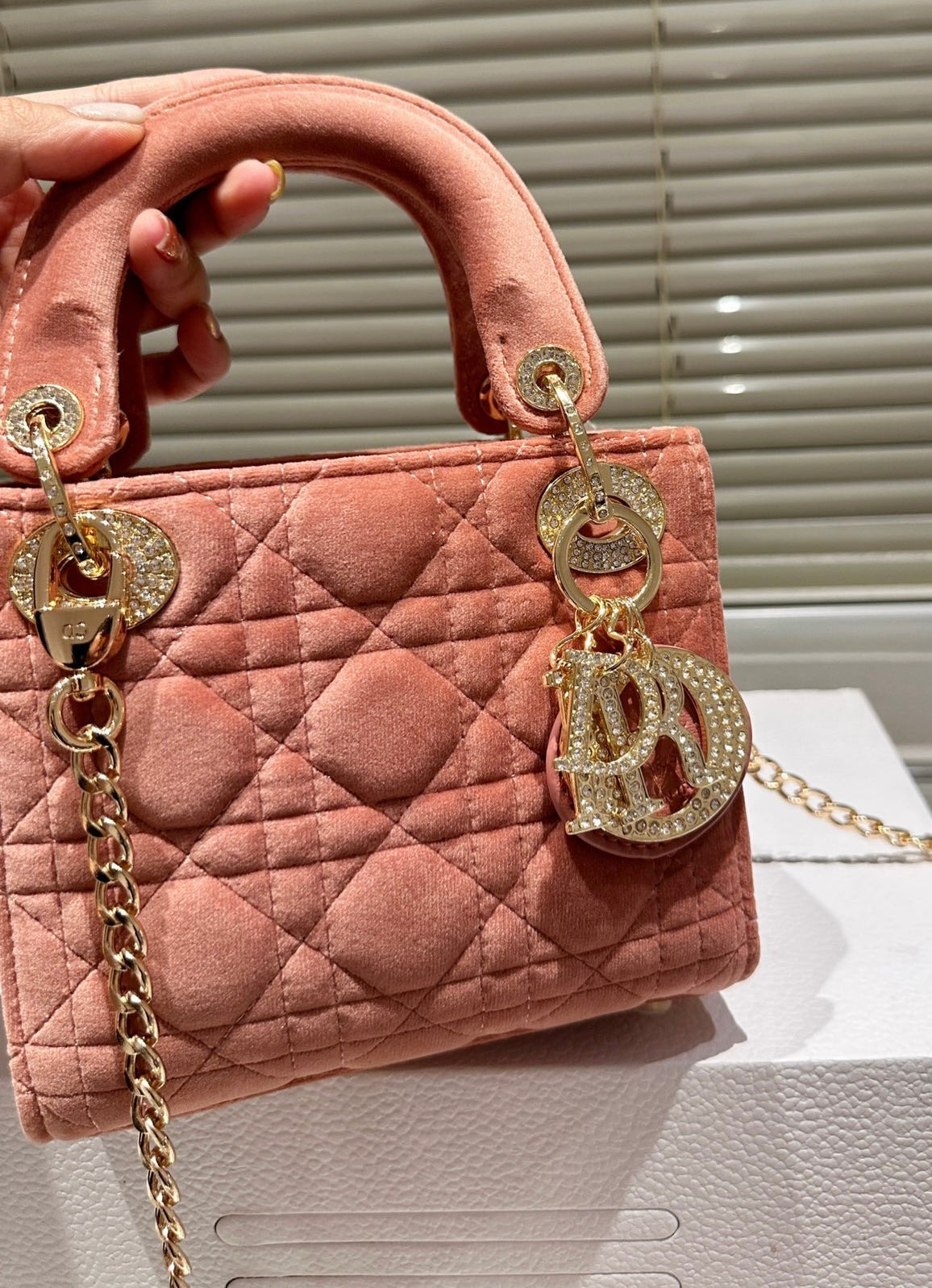 Lady Dior Velvet Plain