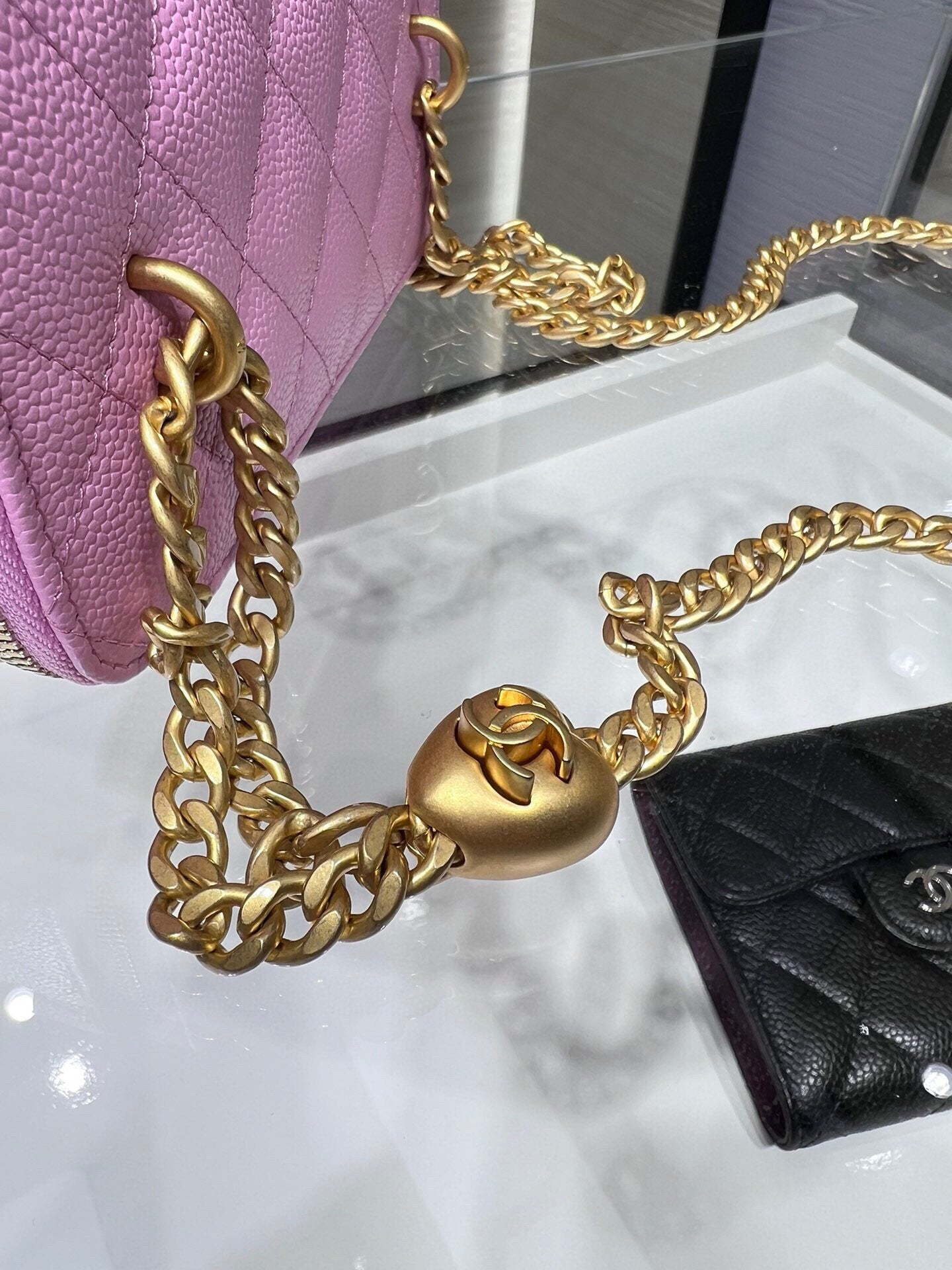 Chanel box bag pink