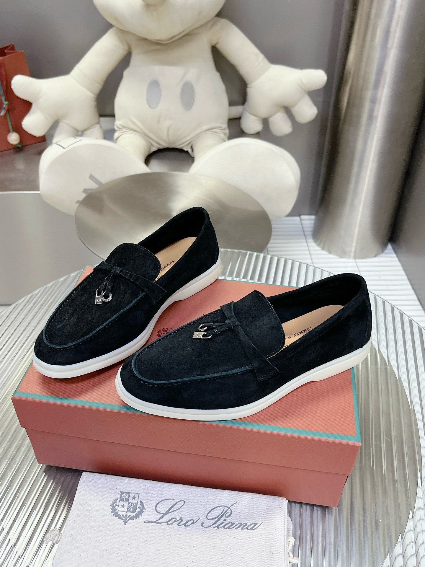 Loro Piana loafers black
