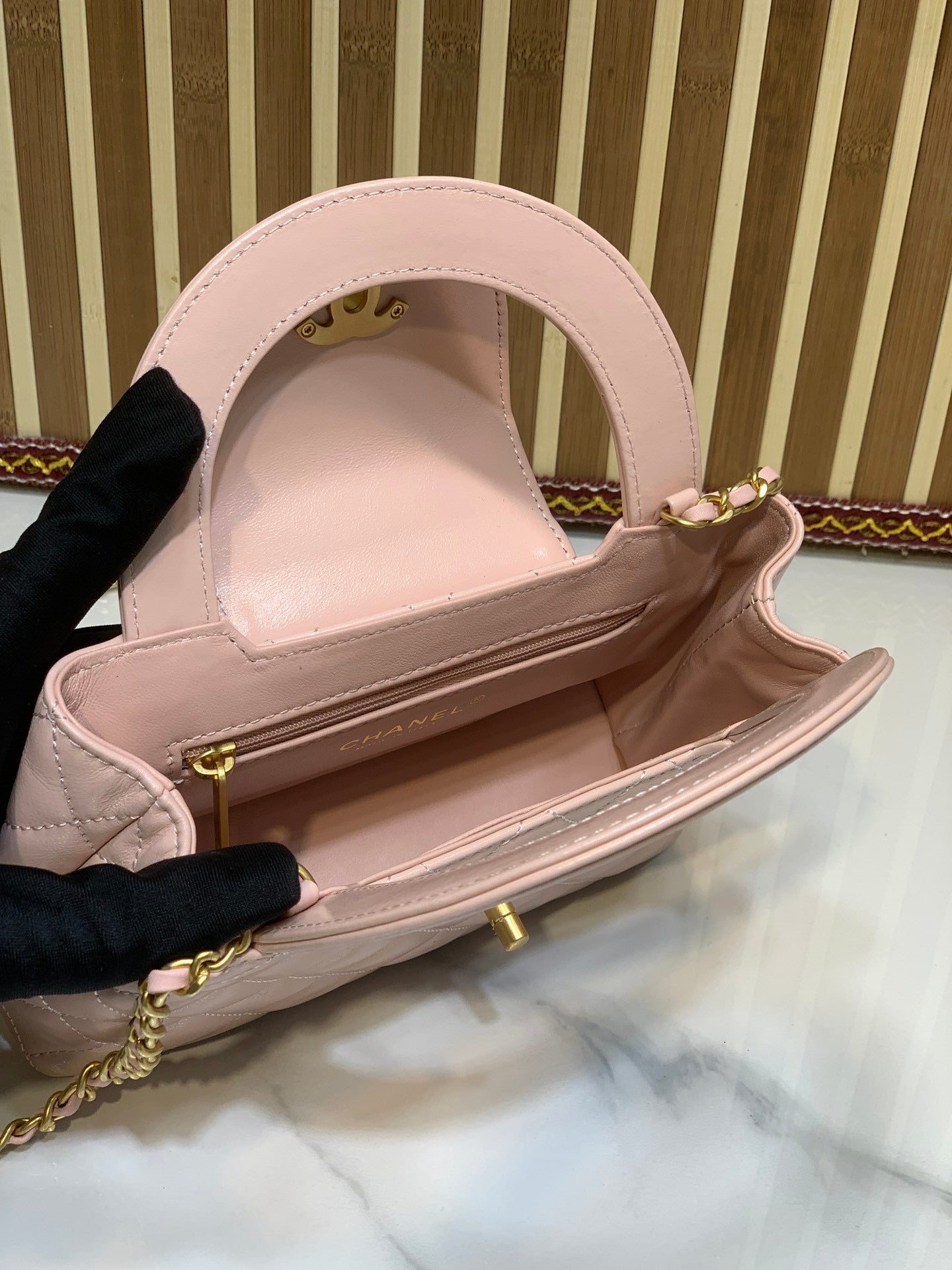 Kelly bag in powder pink