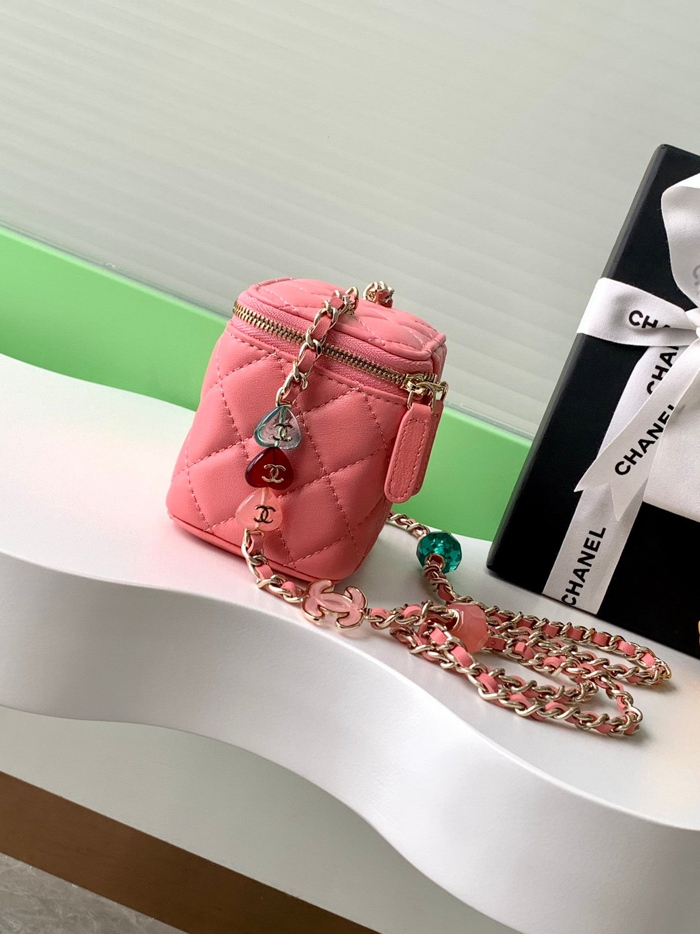 Chanel Mini Box Bag Coral Pink