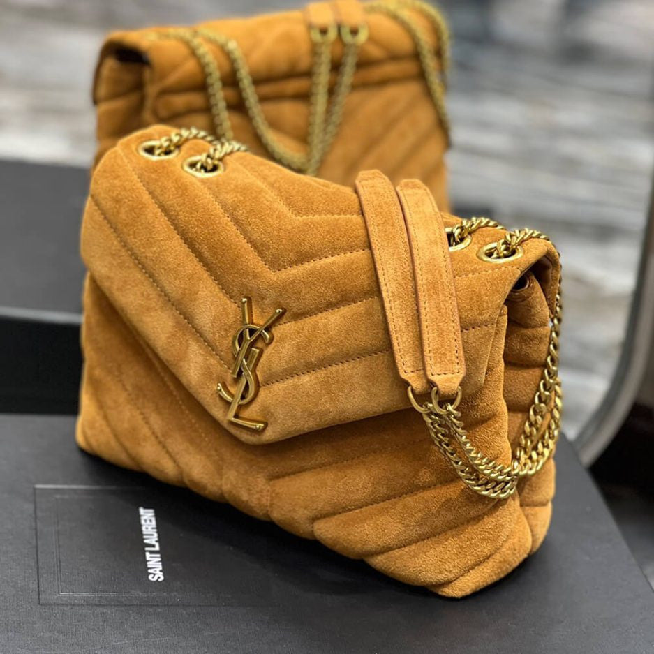 YSL Velvet Chain Bag in Suede