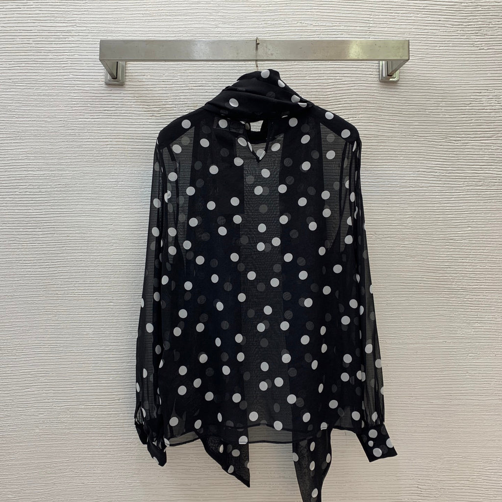 YSL silk blouse long sleeve