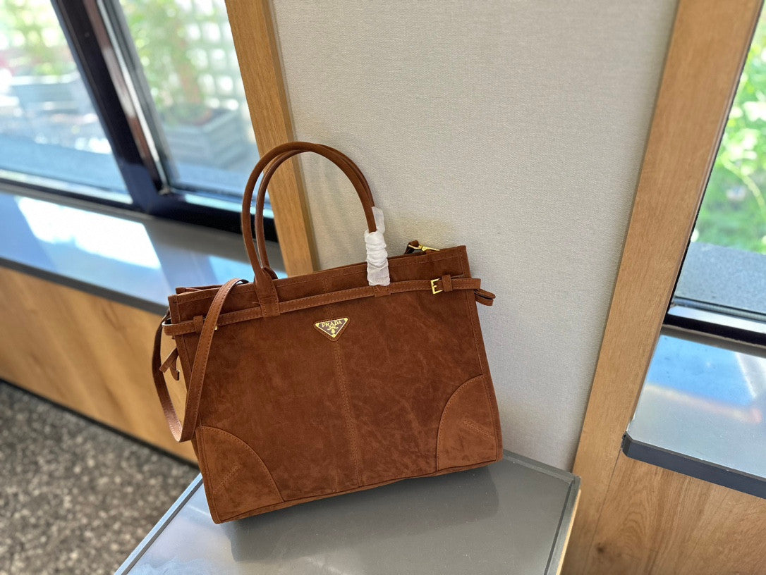 Large Prada Suede Handbag