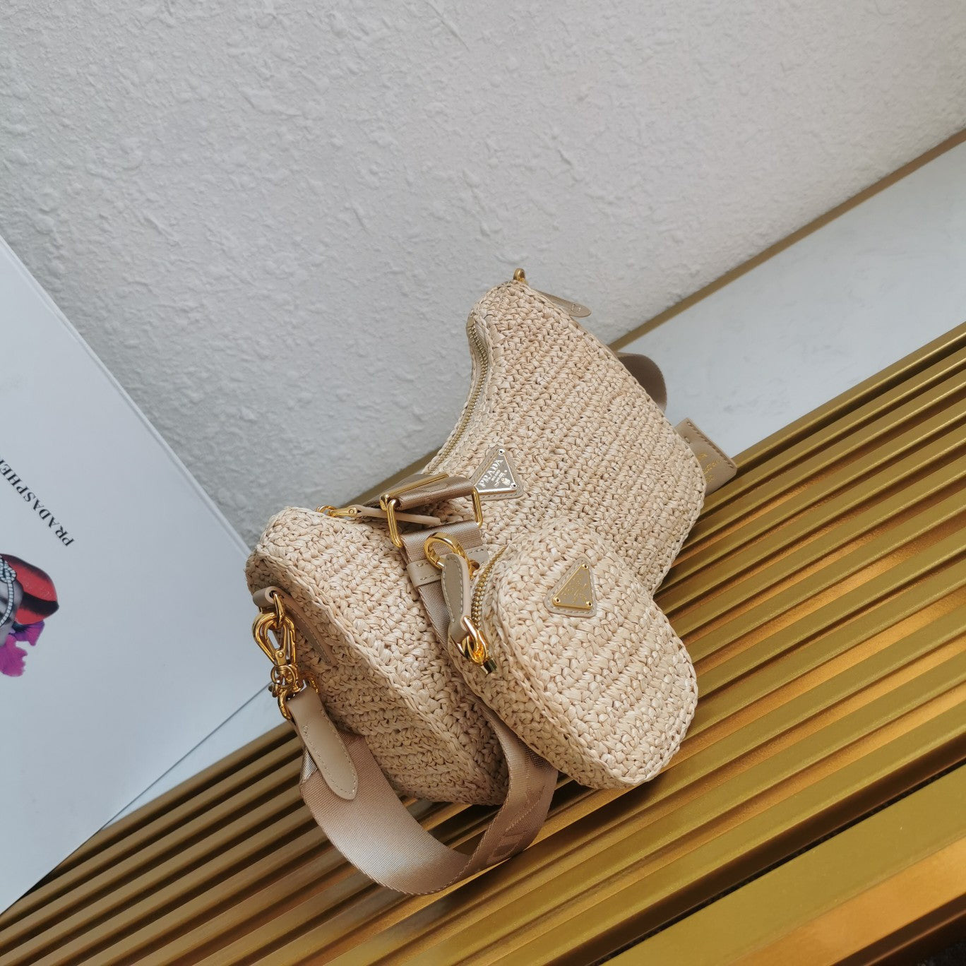Prada Re-edition 2005 Raffia Bag