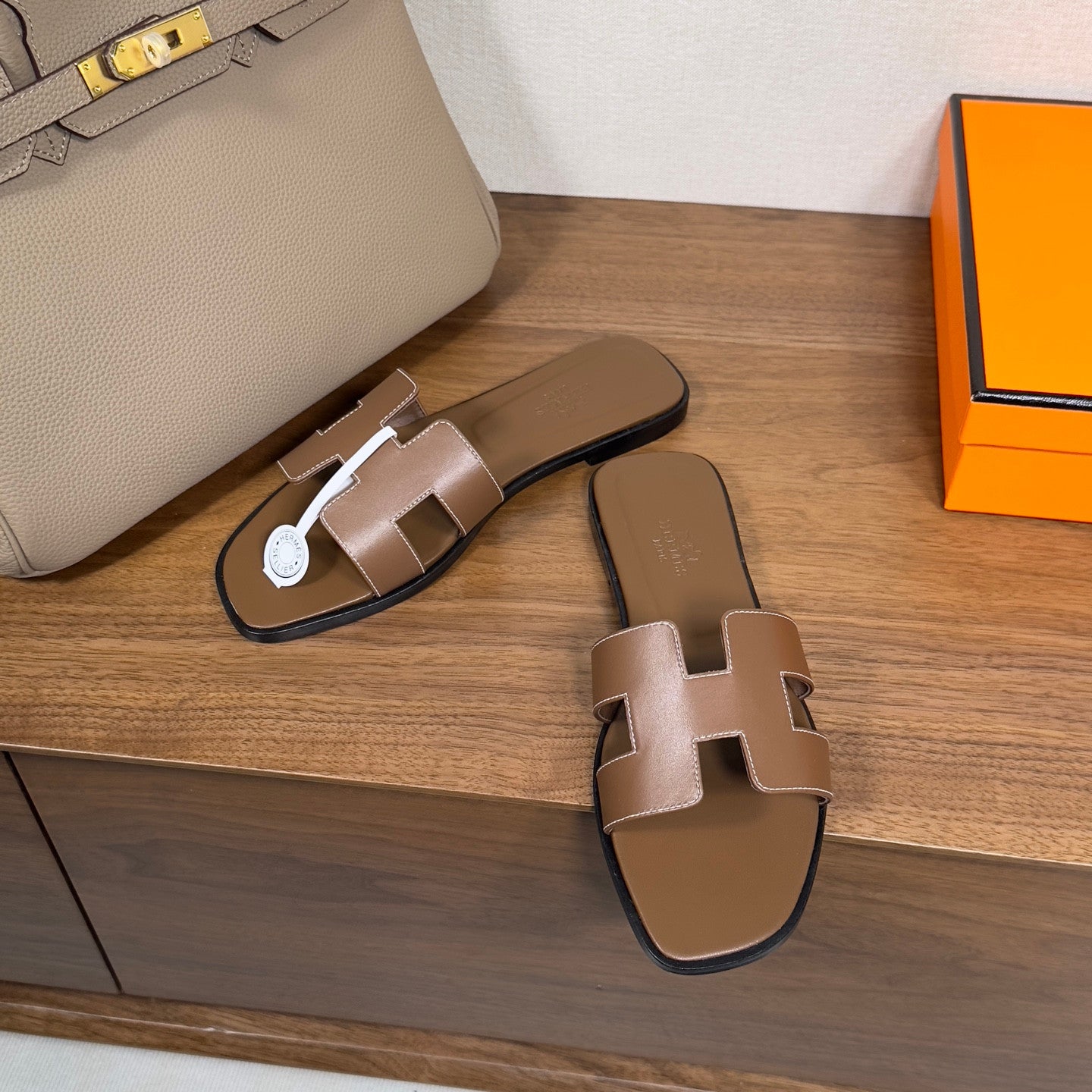 Hermes sandals chocolate