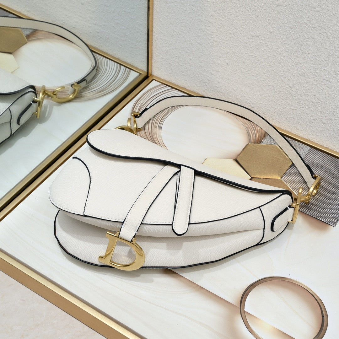 Dior Saddle Bag In White