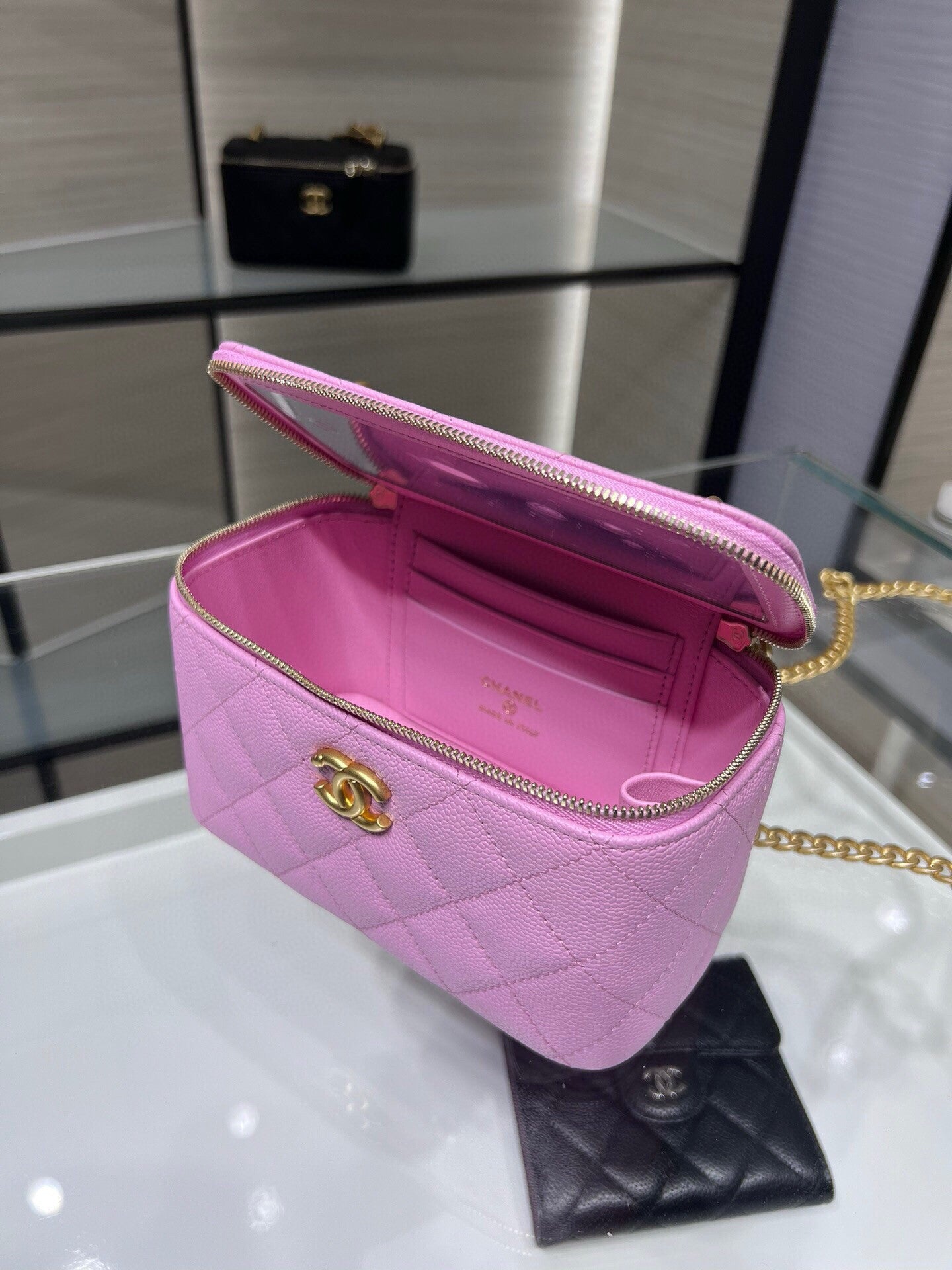 Chanel box bag pink