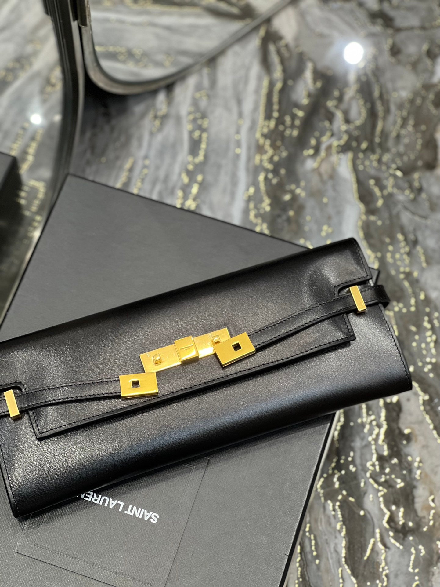 YSL Clutch In Black